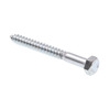Prime-Line Hex Lag Screw 5/16in X 3in A307 Grade A Zinc Plated Steel 50PK 9055705